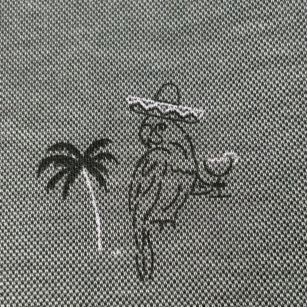 Travis Mathew Polo Shirt Mens Large Gray Priest Lake Golf Course Beer Palm Print - Picture 11 of 15